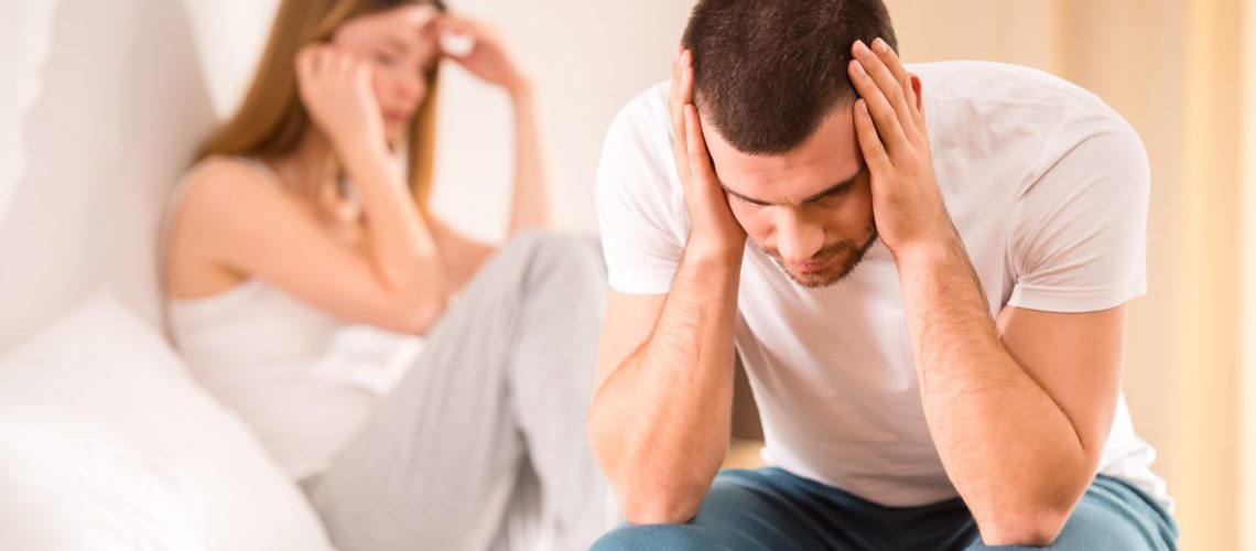 Family problems. Young couple has problems